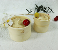 Vente en gros de légumes biologiques chinois petit mini dim sum panier à vapeur en bambou vapeur faveurs pour le séchage du savon cosmétiques