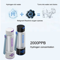 Bouteille d'eau personnalisée avec logo 420 ml, technologie SPE 2000 PPB, générateur d'eau portable, fabricant OEM ODM SPRING 4000 mAh Lithium