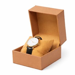 Nouvelle arrivée : Boîte à montre personnalisable en cuir PU rigide, boîte cadeau pour bijoux avec coussin en velours pour montre, logo personnalisé en relief, directement de l'usine - Product Image 6