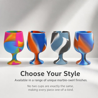 Verre à vin en silicone incassable, gobelet de voyage pour le camping, le pique-nique, les fêtes en plein air, au bord de la piscine, gobelet à vin souple et flexible