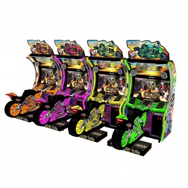 Sim Racing Coin Operated Arcade Racing 50'' Motor Bike HD Video Game Motor Racing Game Machine for Indoor Amusement Centers