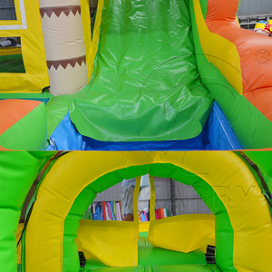 Château gonflable géant en PVC durable avec toboggan aquatique et trampoline pour fêtes en extérieur - Product Image 6