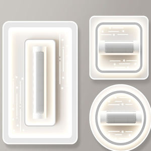 Soffitto moderno luci <span class=keywords><strong>LED</strong></span> camera da letto sala da pranzo rotondo Smart ventilatore a soffitto senza foglie con luce e telecomando - Product Image 3