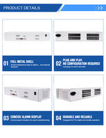 Multiplexer Optik Telepon PCM 64 Kanal 2U Rack Mount FXS/FXO RJ45 Konverter Suara Melalui Serat Optik