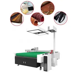 Mesa de corte de ropa de sastre al vacío completamente automática Industrial Cnc máquina cortadora automática de tela de cuero rotativa Gerber
