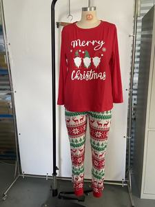 Pyjamas de Noël personnalisés assortis pour la famille, motif gnomes, hauts rouges imprimés, pantalons de jogging, vêtements de nuit pour les fêtes, livraison directe - Product Image 5