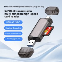 Lecteur de carte USB a / USB C 4.0 UHS-II SD TF double fente haute vitesse
