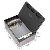 Boîte de prise de courant encastrée au sol FUPAI FP-200 à 4 prises en acier inoxydable 10A 220V Prise EU Module réseau NFC Norme IP21 Mise à la terre