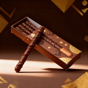 चॉकलेट बार के लिए निः शुल्क नमूना कस्टम फूड ग्रेड सफेद कार्डबोर्ड टक बॉक्स. उव और सोने की रेत प्रभाव पैकेजिंग - Product Image 2