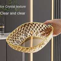 Diamantvormig plastic ovale fruit schaal pot Scandinavisch effen patroon hoogwaardig huishoudelijk woonkamer salontafel licht schaal