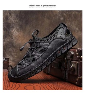 Sandalias de Playa al por Mayor 2021, Zapatos de Vestir Transpirables para Hombre, Zapatos de Cuero para Hombre, Sandalias Planas - Product Image 5