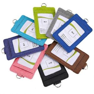 Low New PU <b>Leather</b> Magnetic Badge Custom Card Holder <b>Lanyard</b> With Business Credit Card Holder - Product Image 3