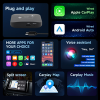 Adaptateur Mini CarPlay Filaire vers Sans Fil en Gros, Dongle Android Auto 3-en-1, Boîtier Intelligent IA pour CarPlay