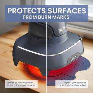 Tapis en silicone multifonctionnel Taille universelle Tapis de couvercle Accessoire pour <span class=keywords><strong>friteuse</strong></span> à <span class=keywords><strong>air</strong></span> <span class=keywords><strong>Ninja</strong></span> FN101GY Plats et casseroles à cuire - Product Image 2