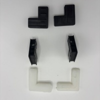Joint d'angle en PVC noir et blanc pour moustiquaire coulissante