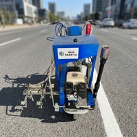 Machine de marquage routier sans air robuste 6,5 CV avec pompe à piston hydraulique importée pour peinture à froid