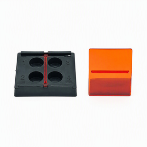 Boîte de rangement noire à 4 compartiments pour matériaux dentaires, protection des couleurs, adaptée aux placages, prothèses dentaires et plaques de restauration dentaire - Product Image 6