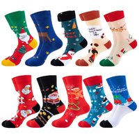 Chaussettes de Noël à motif animalier amusant, cadeaux de Noël originaux, chaussettes fantaisie pour femmes et hommes, saison hivernale, logo tricoté sur le corps.