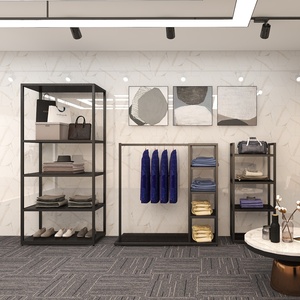 <span class=keywords><strong>2025</strong></span> hiện đại Boutique thương mại cửa hàng quần áo kim loại người đàn ông treo hiển thị đứng cho Mid Island hiển thị thời trang quần áo giá - Product Image 5