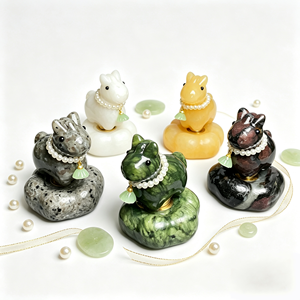Figurine d'animal mignonne en <span class=keywords><strong>pierre</strong></span> de cristal naturelle sculptée, poney rotatif, best-seller en gros, pour la décoration intérieure et les cadeaux de fêtes - Product Image 1