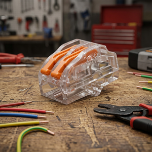 Connecteurs de câbles PC+PA détachables, résistants au feu UL94V-0, certifiés CE, transparents et orange, de qualité garantie, <span class=keywords><strong>HeavyPower</strong></span> PC622, pour l'alimentation électrique - Product Image 1