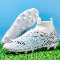 Chaussures de football AG en gros, prix d'usine, crampons en caoutchouc TPU antidérapants, multi-surfaces, pour hommes et jeunes, OEM, printemps, été, automne