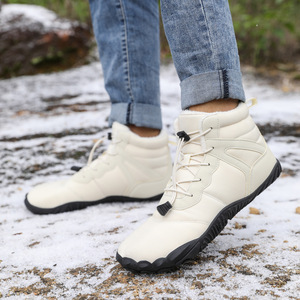 Unisex Winter Snow Boots <b>Ankle</b> High Closed Toe Synthetic Upper Plush Lining Rubber Outsole Anti Slippery Warm EVA Midsole - Product Image 1