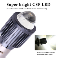 Phare de moto Kevanly MOTOR033 12V 12W 3570 LED BA20D H4 P15D Blanc Jaune Double Couleur IP67 Étanche 1800lm 100%
