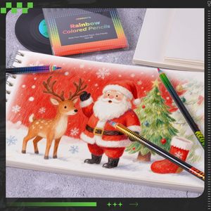 Matite colorate arcobaleno <span class=keywords><strong>per</strong></span> bambini, materiali artistici <span class=keywords><strong>per</strong></span> <span class=keywords><strong>colorare</strong></span>, disegnare, sfumare, regali <span class=keywords><strong>per</strong></span> ragazze e ragazzi adolescenti, confezione <span class=keywords><strong>da</strong></span> 12. - Product Image 5