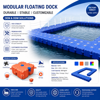 Ponton flottant en plastique marin à installation simple, cages à poissons pour l'aquaculture, sur mesure