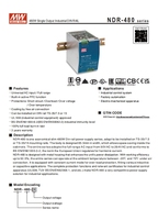 Alimentation sur rail DIN Mean Well NDR-480-48 480W 48V 10A, onduleur industriel avec PFC, prix négociable, support inclus
