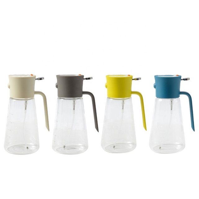 Oil Sprayer for Cooking Oil Dispenser Olive Sprayer and Automatic Dispenser 2 in 1 600ML Oil Spray Bottle Mister for Kitchen BBQ