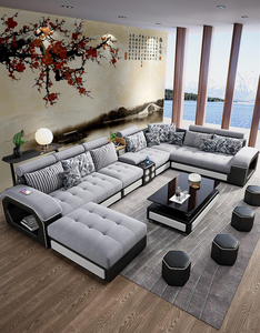 Cina Ultime Basso Prezzo A Buon Mercato Soggiorno Divani Moderni Mobili Per La Casa di Velluto Divano Sectionals Divani Morbido Divano Impostazione 7 Posti - Product Image 3