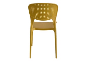 Sedia da Pranzo in Plastica Giallo <span class=keywords><strong>Senape</strong></span>, Seduta Ergonomica Monoblocco, Design per <span class=keywords><strong>Cucina</strong></span>, Caffè, Ristorante e Spazi Esterni - Product Image 3