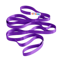Sangle de levage non élastique avec boucles, sangle de 1 pouce, sangle de levage multi-boucles en polyester et nylon, ceinture haute résistance