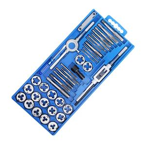 Jeu de tarauds et filières multi-tarauds HSS Pittsburgh SAE et métriques OEM avec garantie 1 an, en seau, pour le travail du bois et du métal - Product Image 3