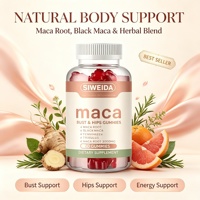 Gommes Maca OEM Femmes Augmentation Poitrine Hanches Fesses Complément Herbal Naturel Racine de Maca 3000mg 60 Marque Privée