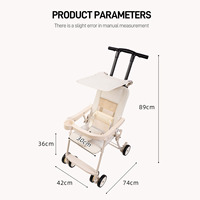 Poussette pliable légère et compacte pour les parents voyageant