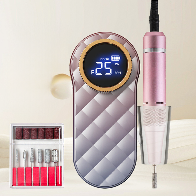 New Arrival Wireless Rechargeable Nail Drill 35000rpm Portable Electric Manicure