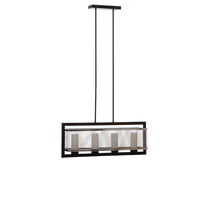 Escaliers en bronze foncé lustres suspendus à led noirs modernes éclairage suspendu à led pour la maison d'hôtel