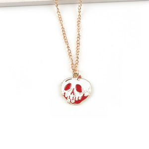 Colliers pendentifs vintage crâne cerise pour femmes et hommes, bijoux punk pour couple, accessoires d'Halloween - Product Image 6