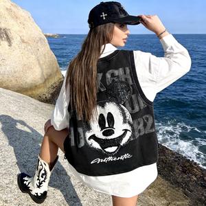 6803/Gilet in Pizzo Aderente di Tendenza per Donna, Stile Casual Traspirante con Lavorazione Artigianale, Moda Urbana Elegante - Product Image 1