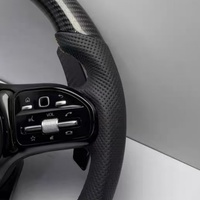 Volant en cuir et fibre de carbone avec LED pour Mercedes Benz W204 W205 W211 W212 W213 W167 W218 W221 W222 E63 C43 C63 AMG GT
