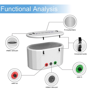Icegalax tập thể dục phục hồi di động icebath bồn tắm Spa nước đá trị liệu tắm Pod Inflatable Ice Bath lạnh Plunge bồn tắm thùng - Product Image 3