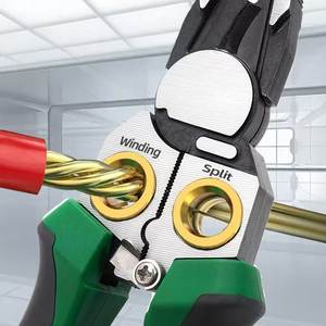 คีมปอกสายไฟอเนกประสงค์สำหรับ<span class=keywords><strong>งาน</strong></span>อุตสาหกรรม พร้อมปากกาทดสอบ ปอก ตัด หนีบ - Product Image 3