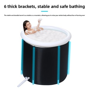 Piscine <span class=keywords><strong>gonflable</strong></span> noire portable en gros excellente thérapie sportive plongée froide avec couvercle isolant supérieur <span class=keywords><strong>accessoire</strong></span> en gros - Product Image 3