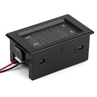 Voltmètre numérique AC 500V 100A, ampèremètre, panneau LED 2 en 1, multimètre, testeur de tension et d'ampérage à 2 fils