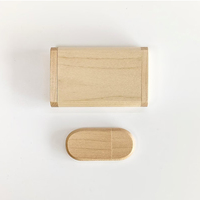 USB 3.0 64GB stik Flash Drive baru 8GB 32GB 128GB kotak kemasan murah jumlah besar grosir kustom Logo kayu Case Usb Flash Drive