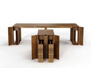 Mẫu bàn gấp gỗ cao cấp mới về, thiết kế tùy chỉnh OEM ODM, bàn ăn gỗ mở rộng sang trọng - Product Image 3