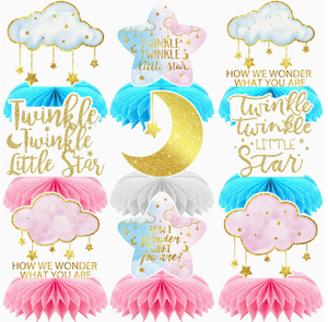 DAMAI - Decoración de Mesa de Panal de Abeja para Fiestas de Cumpleaños de Niñas, Revelación de Género, Centro de Mesa de Papel - Product Image 1